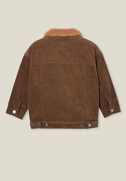 Cotton On - Jamie sherpa jacket - hot choccy
