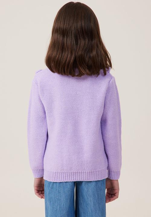 Cotton On - Lisa jumper - lilac drop/ embroidery