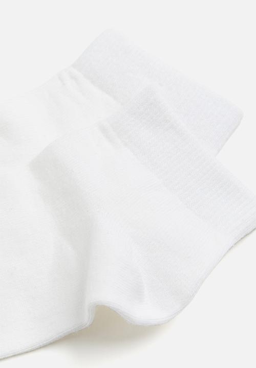 H&M - 5-Pack cotton-blend socks - white