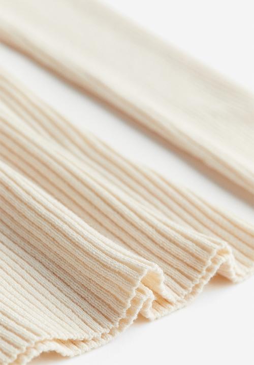 H&M - Rib-knit top - cream
