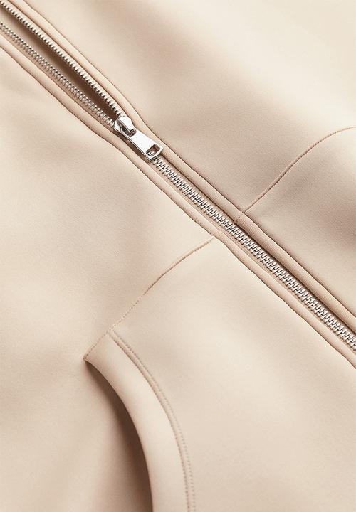 H&M - Oversized scuba hoodie - beige