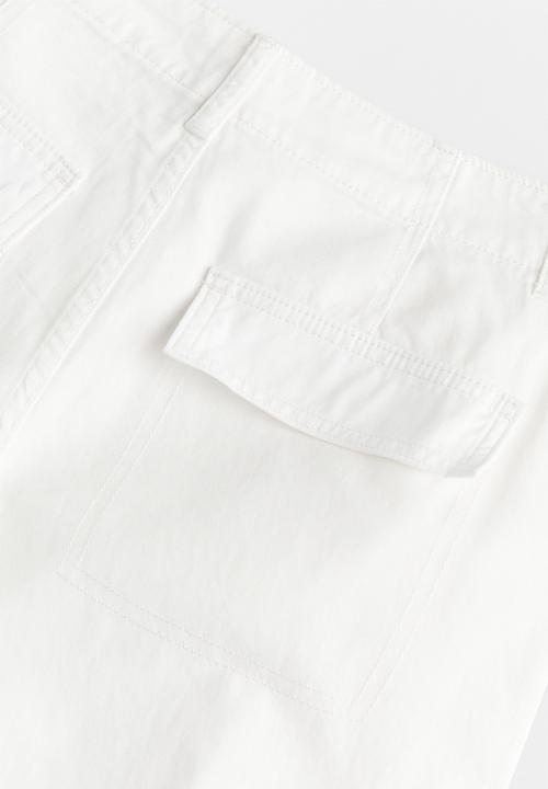 H&M - Cargo trousers - white