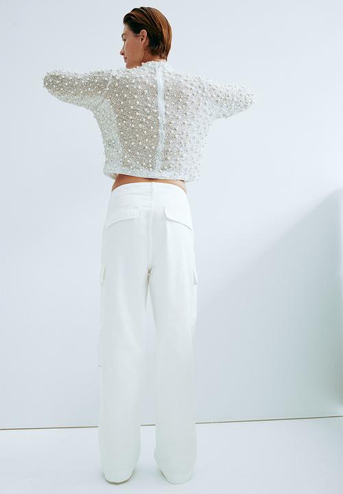H&M - Cargo trousers - white