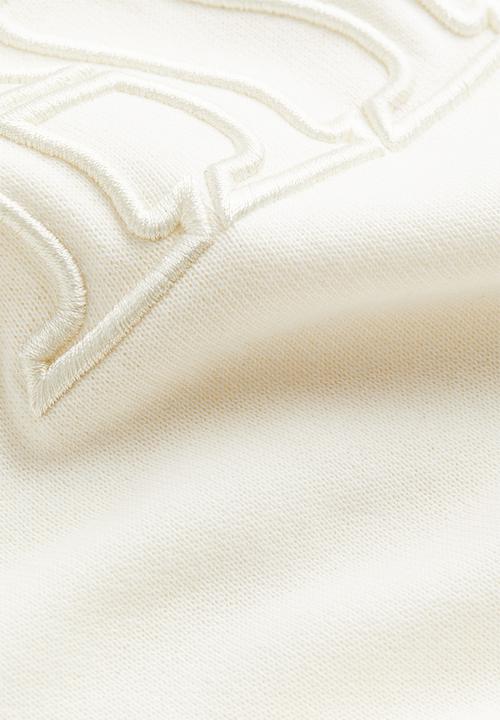 H&M - Embroidered sweatshirt - cream & shine