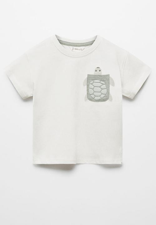 MANGO - T-shirt tortuga - offwhite