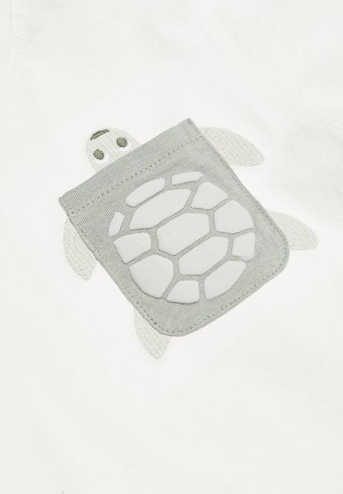 MANGO - T-shirt tortuga - offwhite