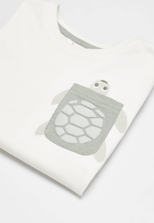 MANGO - T-shirt tortuga - offwhite