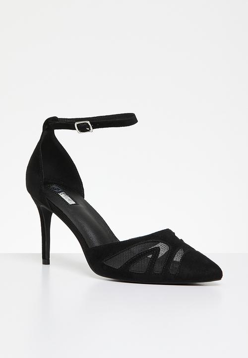 Plum - Journee ankle strap court - black