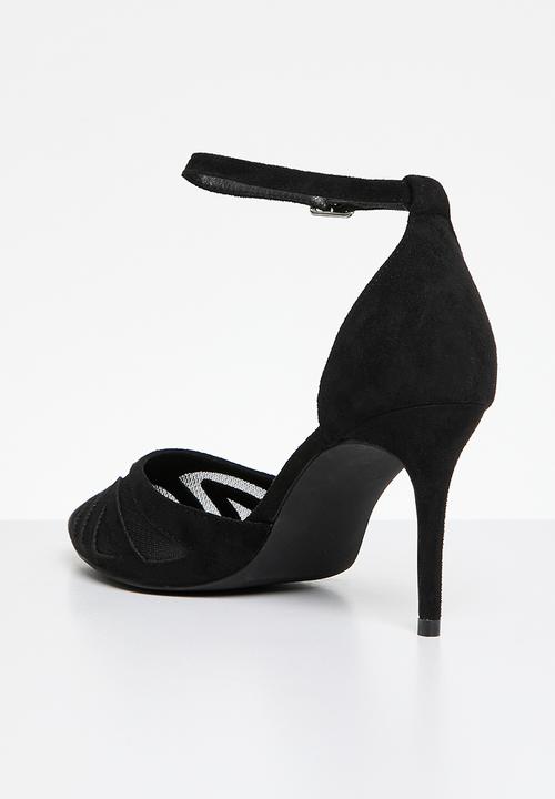 Plum - Journee ankle strap court - black