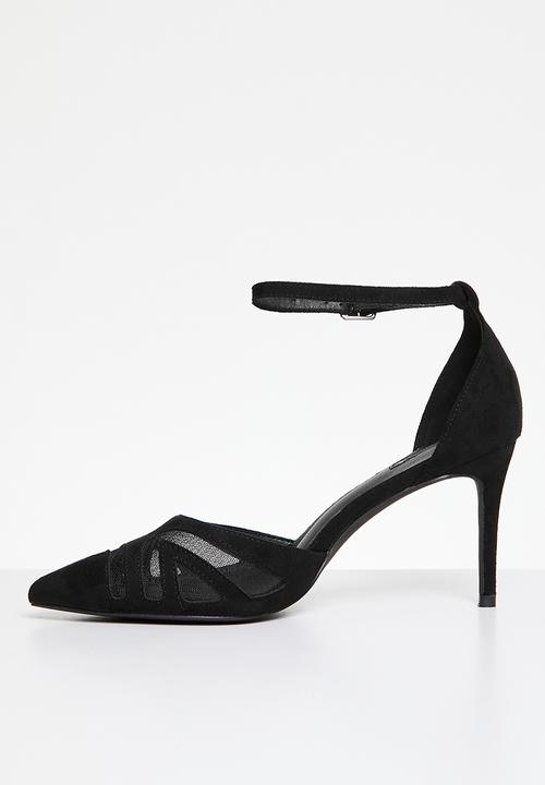 Plum - Journee ankle strap court - black