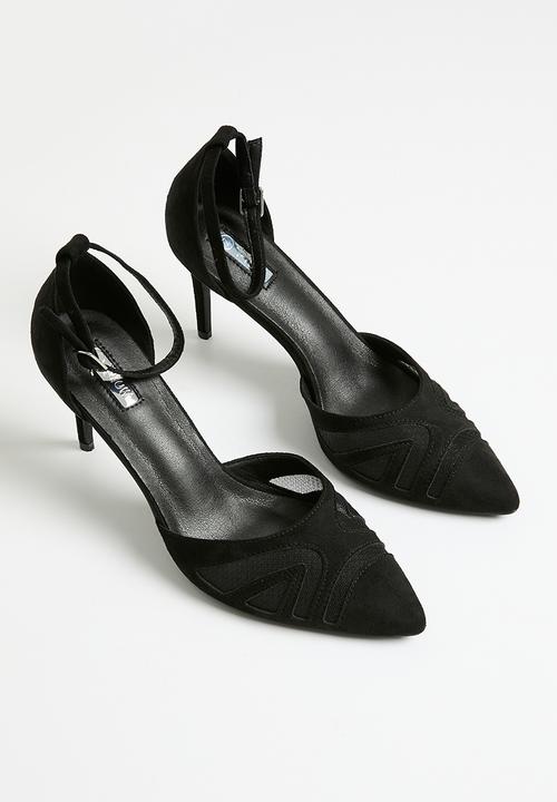 Plum - Journee ankle strap court - black