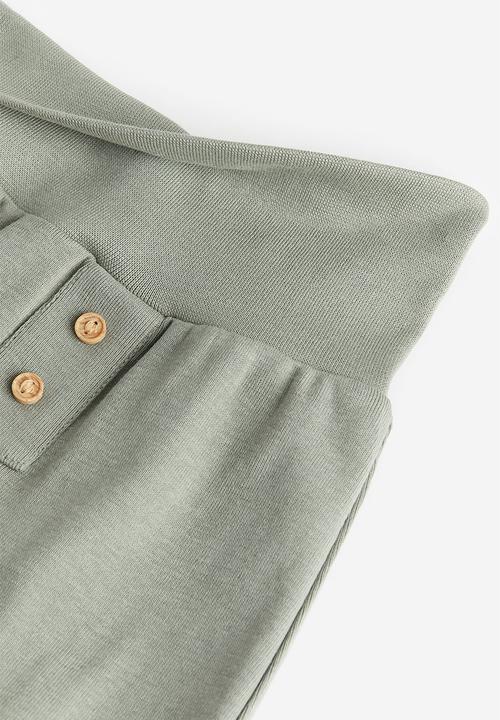 H&M - 3 piece cotton set - khaki green/white