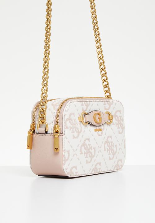 GUESS - Izzy camera bag - dusty rose logo