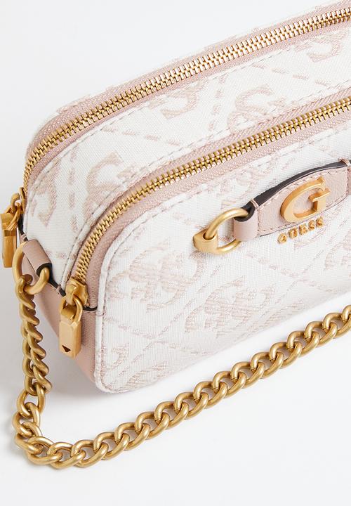 GUESS - Izzy camera bag - dusty rose logo