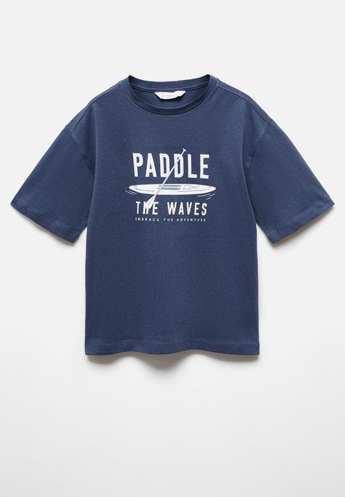 MANGO - T-shirt paddle - navy