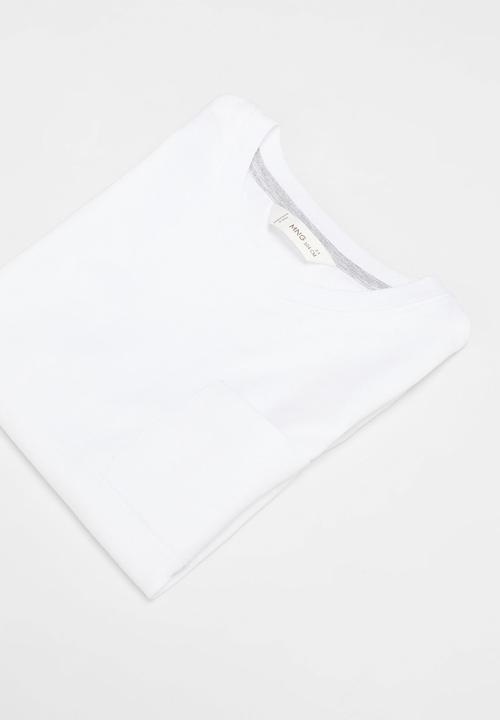 MANGO - T-shirt basica6b - white