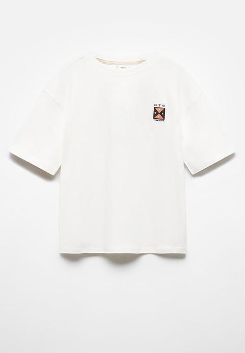 MANGO - T-shirt alien - offwhite