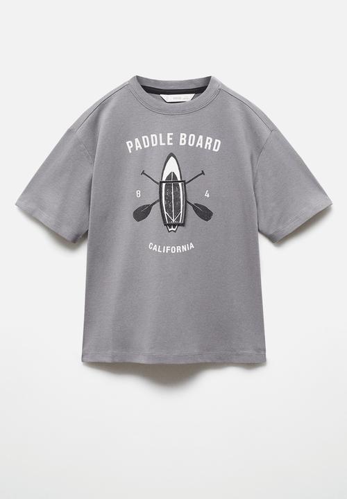 MANGO - T-shirt water - charcoal