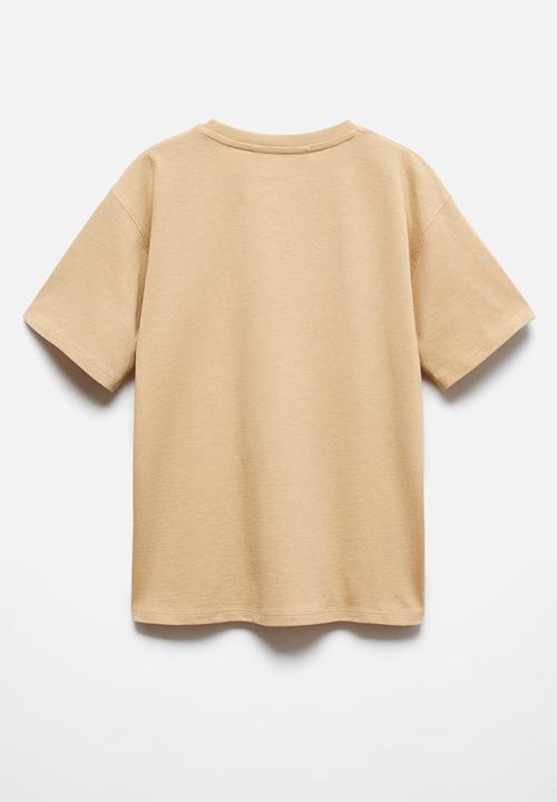 MANGO - T-shirt cord - beige