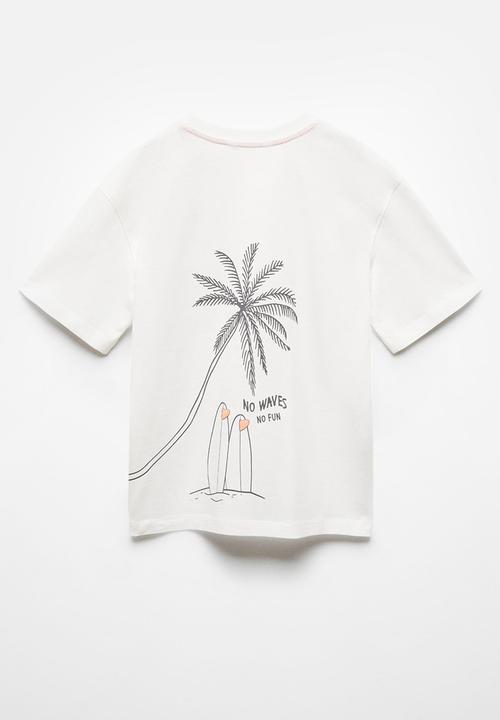 MANGO - T-shirt surf - offwhite