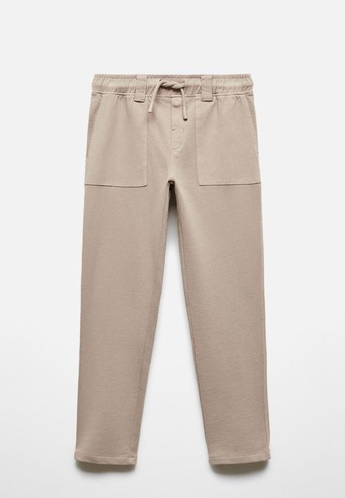 MANGO - Trousers manacor2 - light-brown