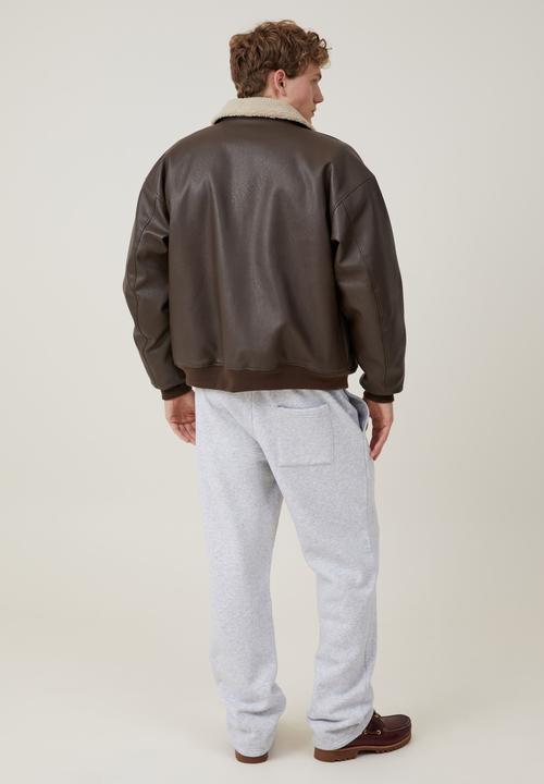 Cotton On - Relaxed track pant - grey marle
