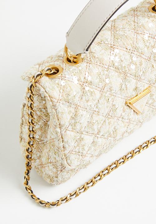 GUESS - Giully 2 compartment cnvrtbl flap - gold 