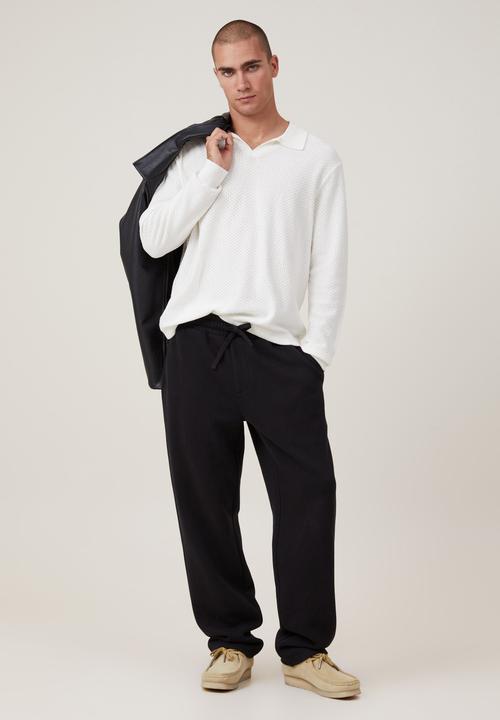 Cotton On - Relaxed track pant - black