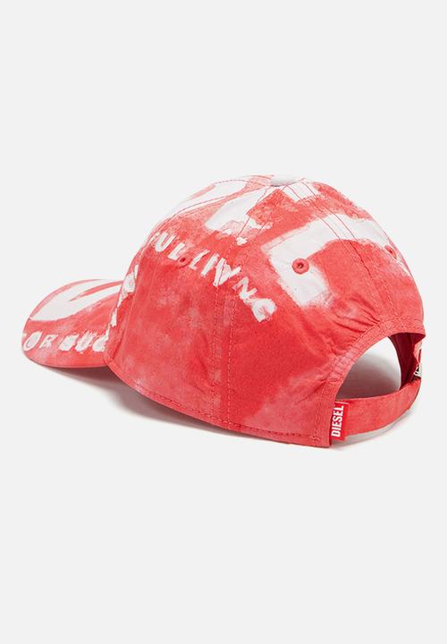Diesel  - C-Ewan-Ny Hat - Red On White