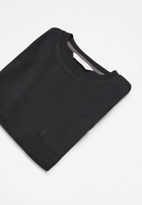 MANGO - T-shirt basic6 - black
