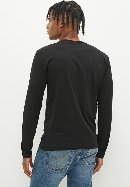 GUESS - Cn long sleeve core tee - jet black a996