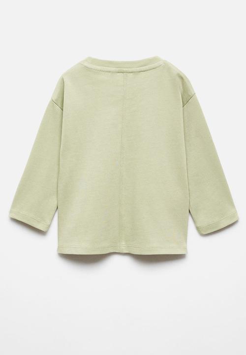 MANGO - T-shirt drilo - green