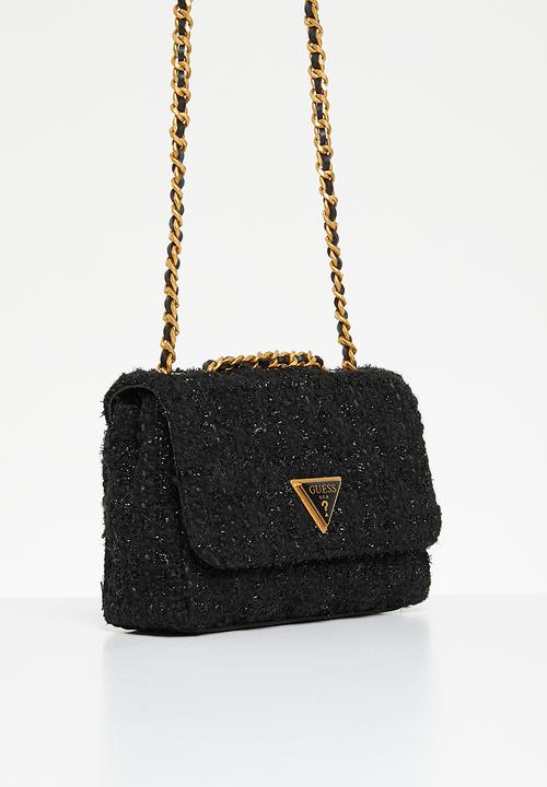 GUESS - Giully mini 2 compartment cnvrtbl flap - black