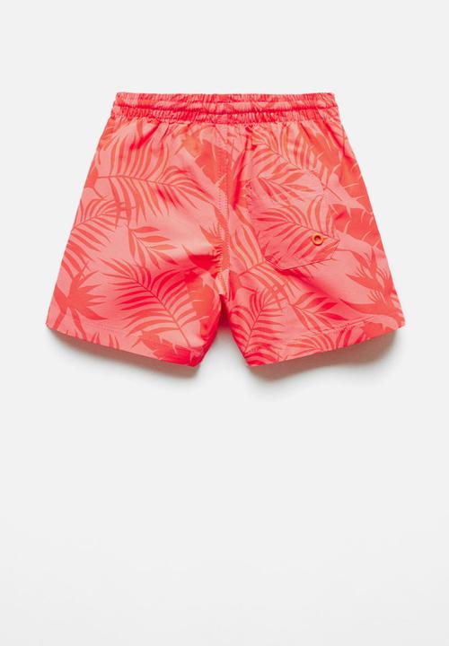 MANGO - Swimming trunks leafbb - pastel pink