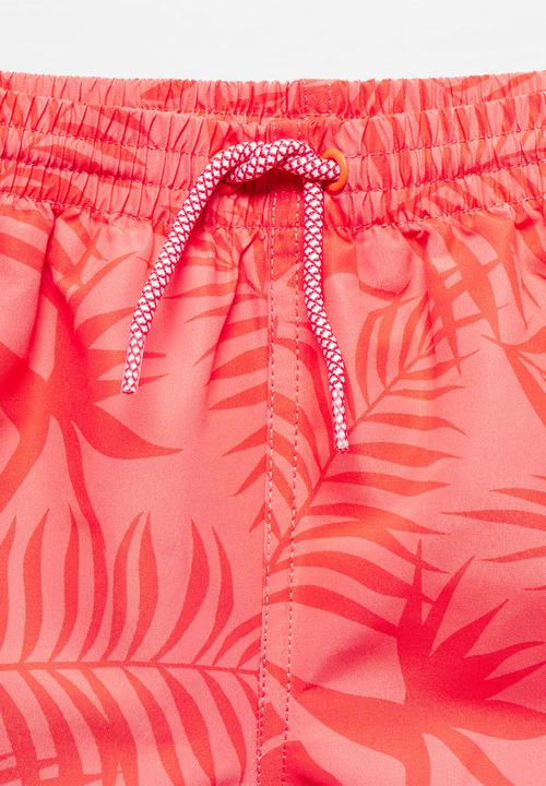 MANGO - Swimming trunks leafbb - pastel pink