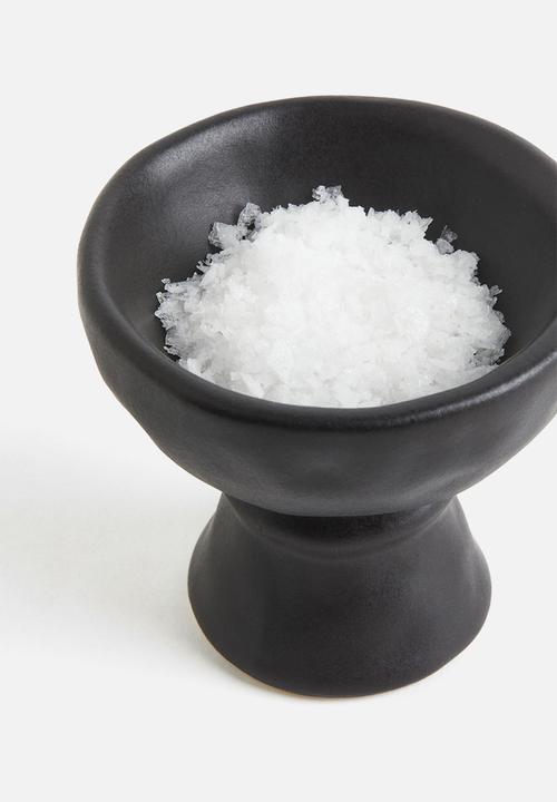 H&M - Pedestal salt bowl - black