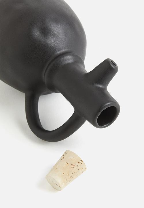 H&M - Stoneware oil bottle - black