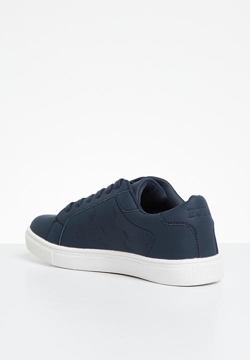 POLO - Debossed pony sneaker - navy