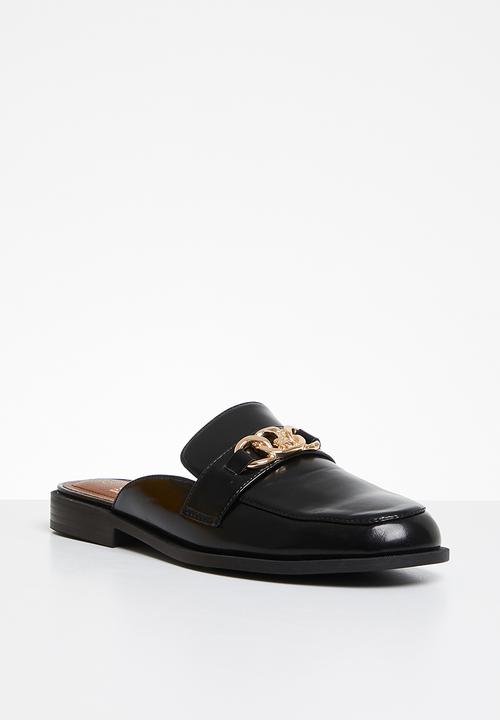 POLO - Trim loafer mule - black