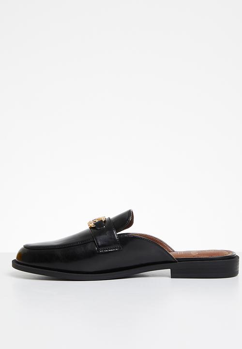 POLO - Trim loafer mule - black