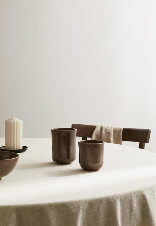 H&M - Large stoneware cup - brown