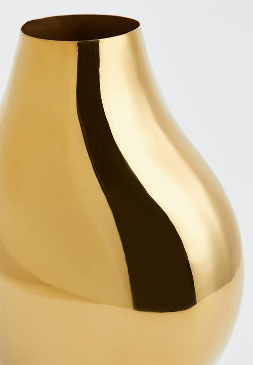 H&M - Large metal vase - gold-coloured