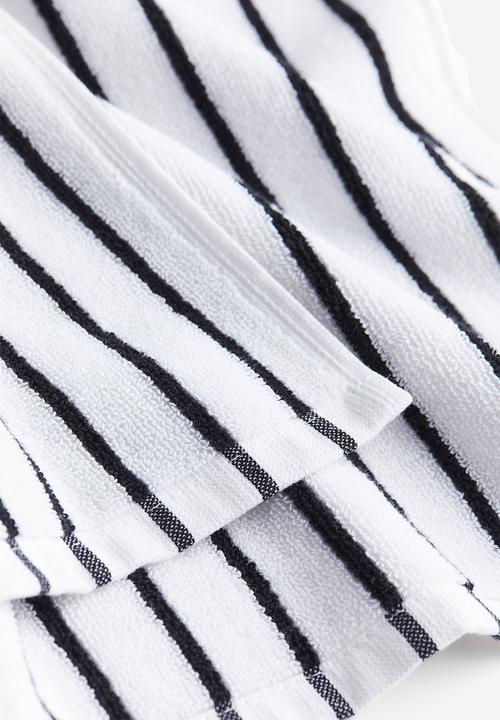 H&M - Striped bath towel - white, multi