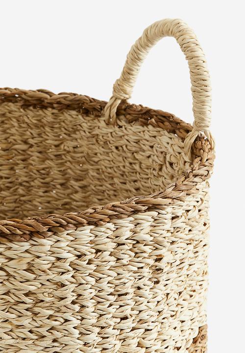 H&M - Handmade storage basket - beige, multi