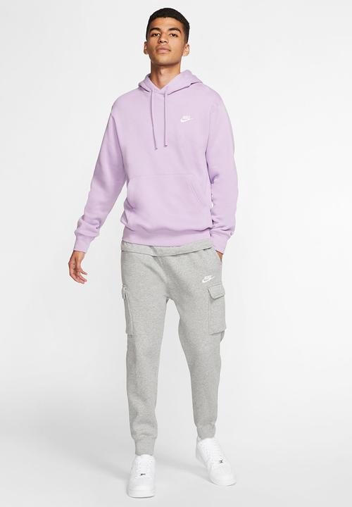 Nike - NSW Club fleece cargo pant - dk grey heather/matte silver/white