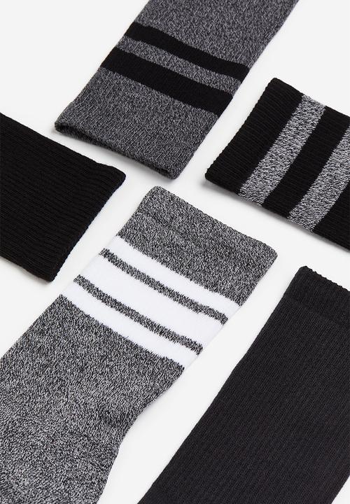 H&M - 5-Pack socks - dark grey marl 