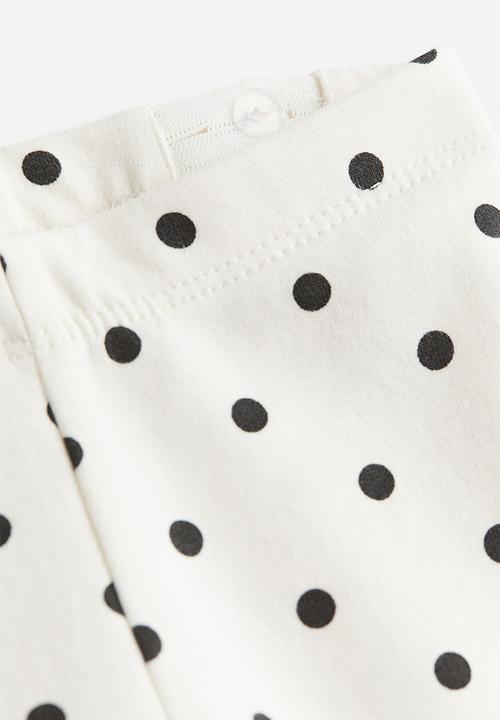 H&M - Brushed-inside leggings - white spotted