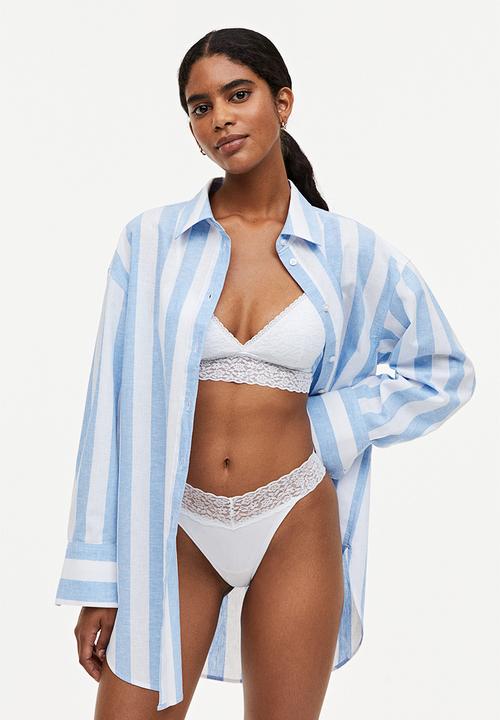 H&M - 2-Pack padded lace bras - white & black