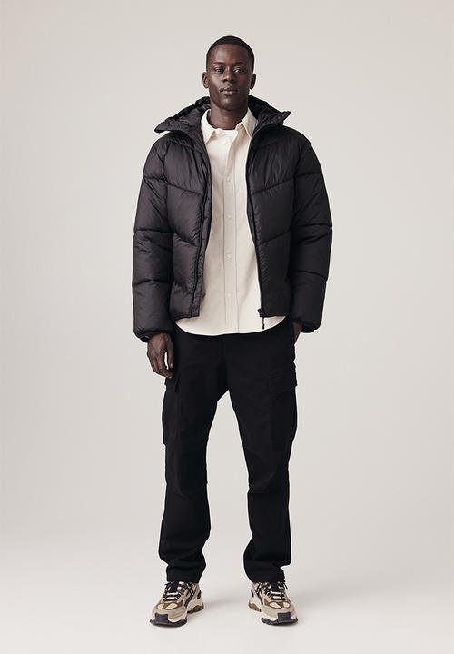 H&M - Loose fit water-repellent puffer jacket - black