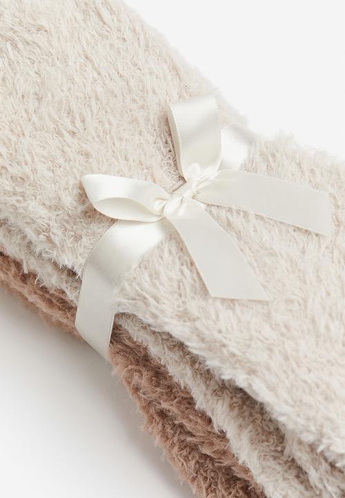H&M - 2-Pack socks - beige & light beige